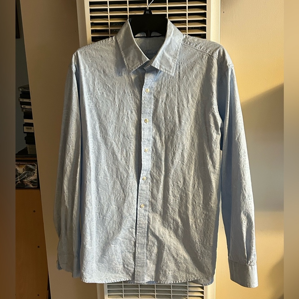 Tasso Ella Paisley Long Sleeve Button Down Shirt - L 16-16.5